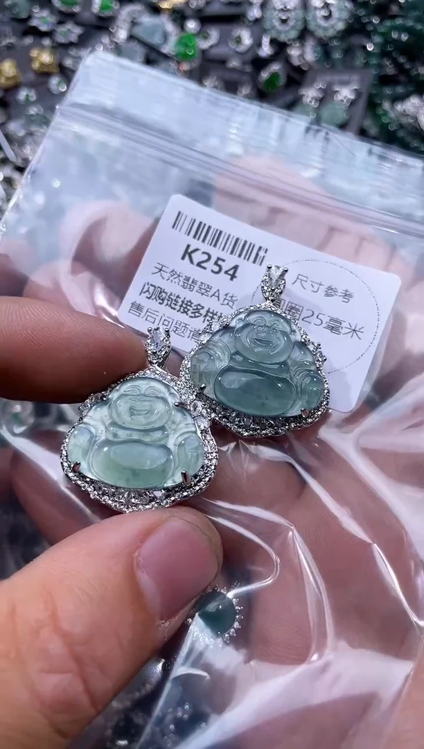 【闪购商品】翡翠颈饰未镶嵌K254多样性发其一