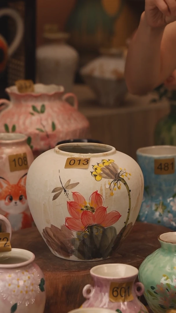 陶瓷013景德镇设计师手作花器摆件侘寂风