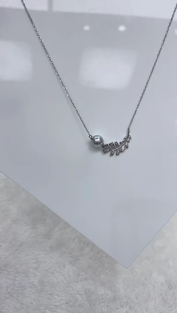 【闪购商品】海水珍珠颈饰银S925镶嵌海水珍珠项链