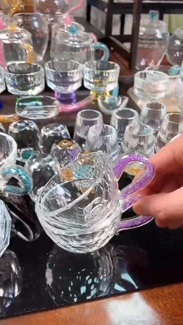 【闪购商品】玺宴新款水晶75毫升咖啡杯紫罗兰2个装