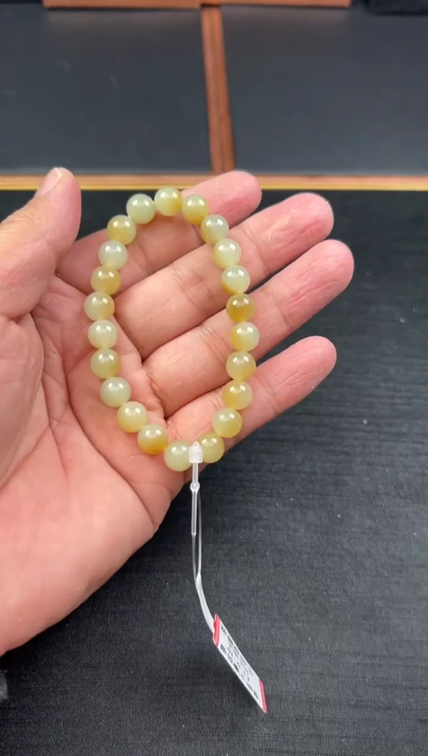 【闪购商品】和田玉手串未镶嵌若羌微色差卡8