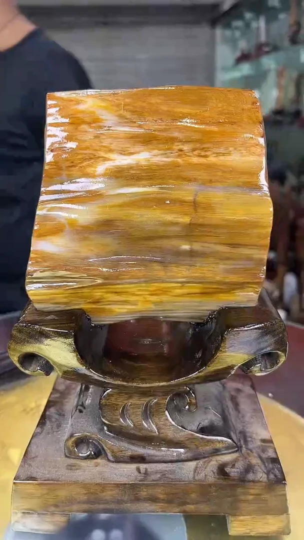 硅化玉珠宝奇石未镶嵌缅甸天然树化玉