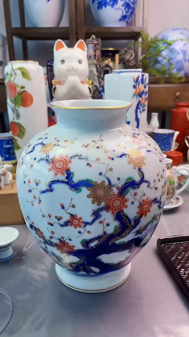 瓷片深川制花瓶一一