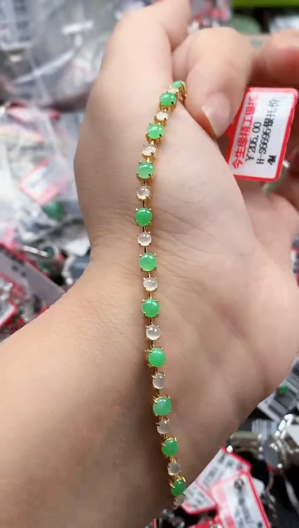 银S925镶嵌戒指翡翠天然A货缅甸翡翠