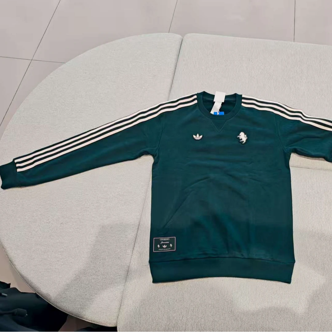 Adidas三叶草 尤文图斯足球休闲文化套头卫衣 JM9454