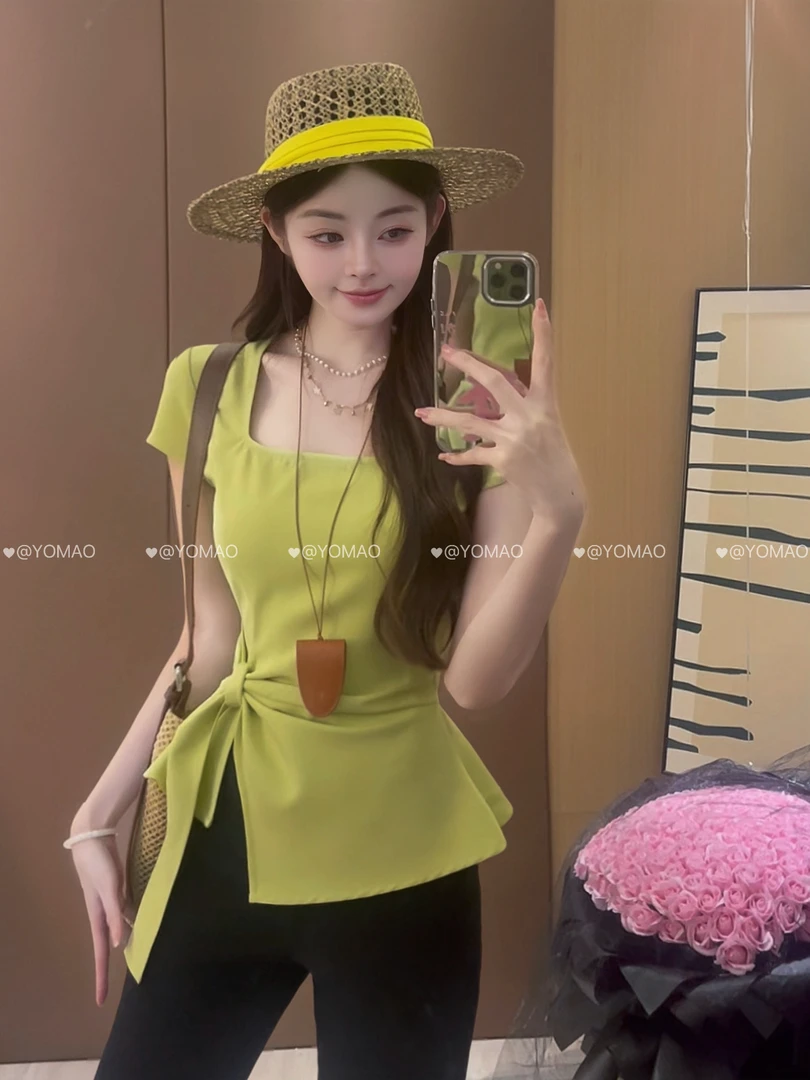 尤猫 YOMAO 夏季小众设计感气质网红吊带上衣女装Y31313X