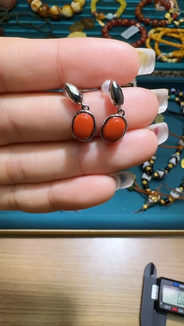 未镶嵌南红玛瑙耳饰多样性发一件 014