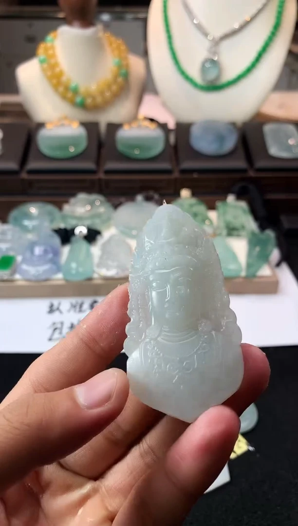 未镶嵌定制翡翠人***.  S毛货不退不换