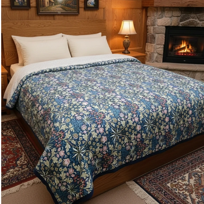 【多色】复古高级感法兰绒双层毛毯加厚床单盖毯（辞慕/漫舞）