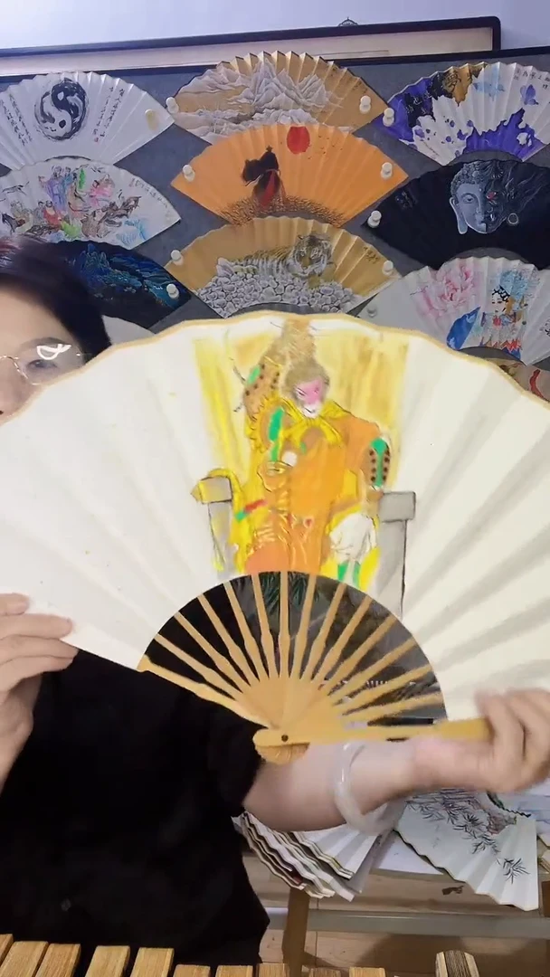 扇子十寸十五方玉竹折扇