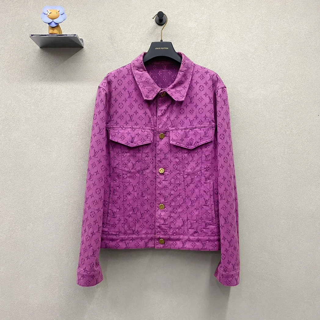 99新 LouisVuitton/路易威登 紫色牛仔外套/尺码50/99新/