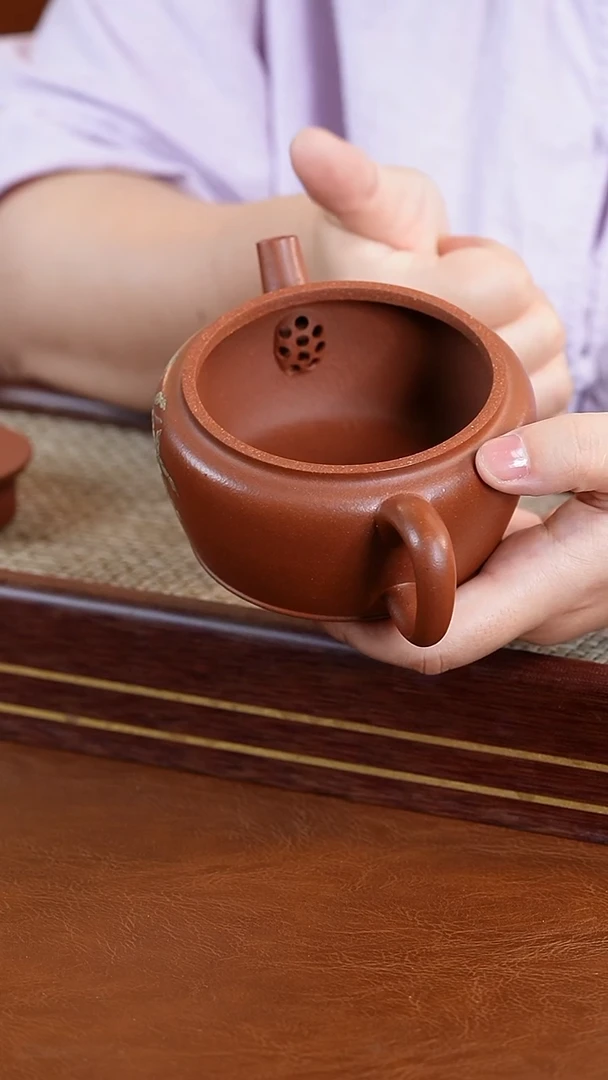 茶壶紫砂李能发沉香泥汉瓦壶泥绘3