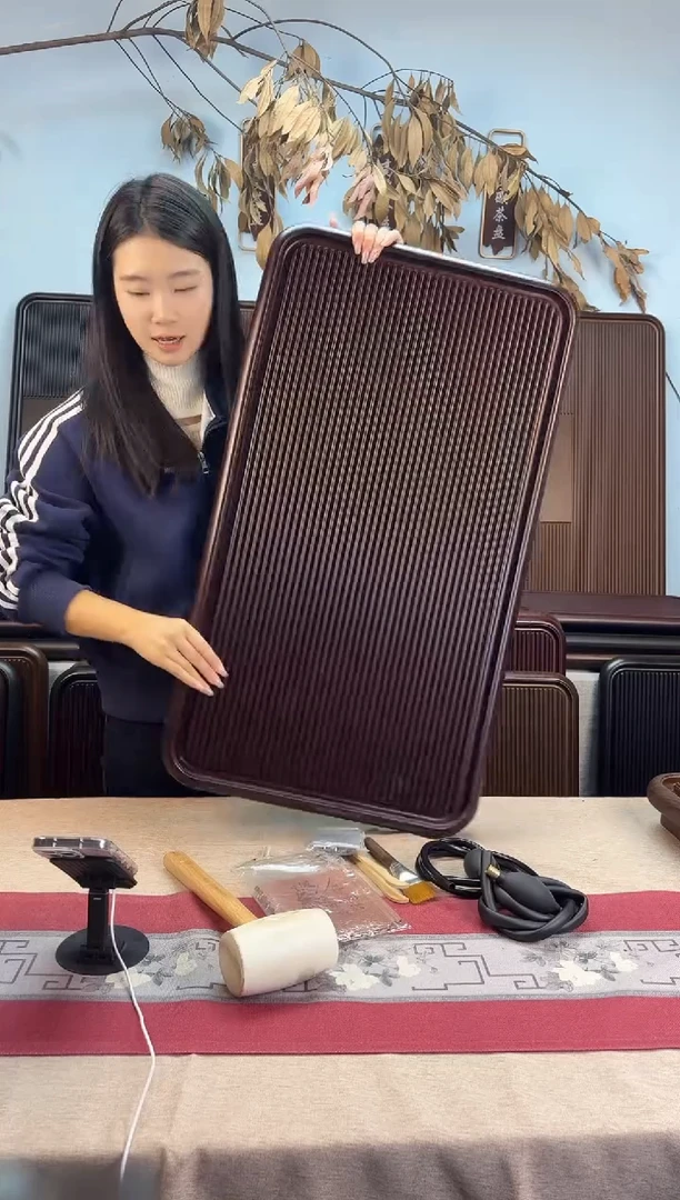 浪**宝大海红色款式茶盘80*45*4