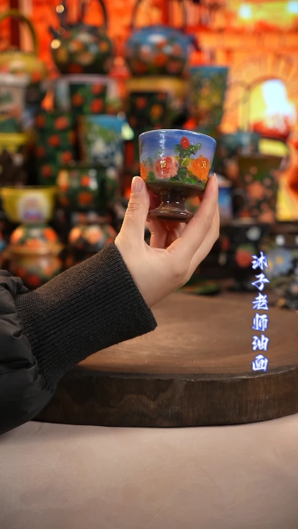 油画   釉下彩  杯子