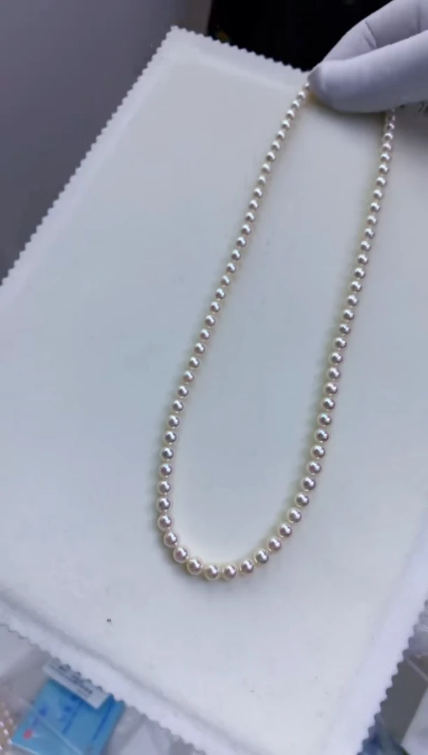 【闪购商品】海水珍珠商品银S925镶嵌5-6满珠链