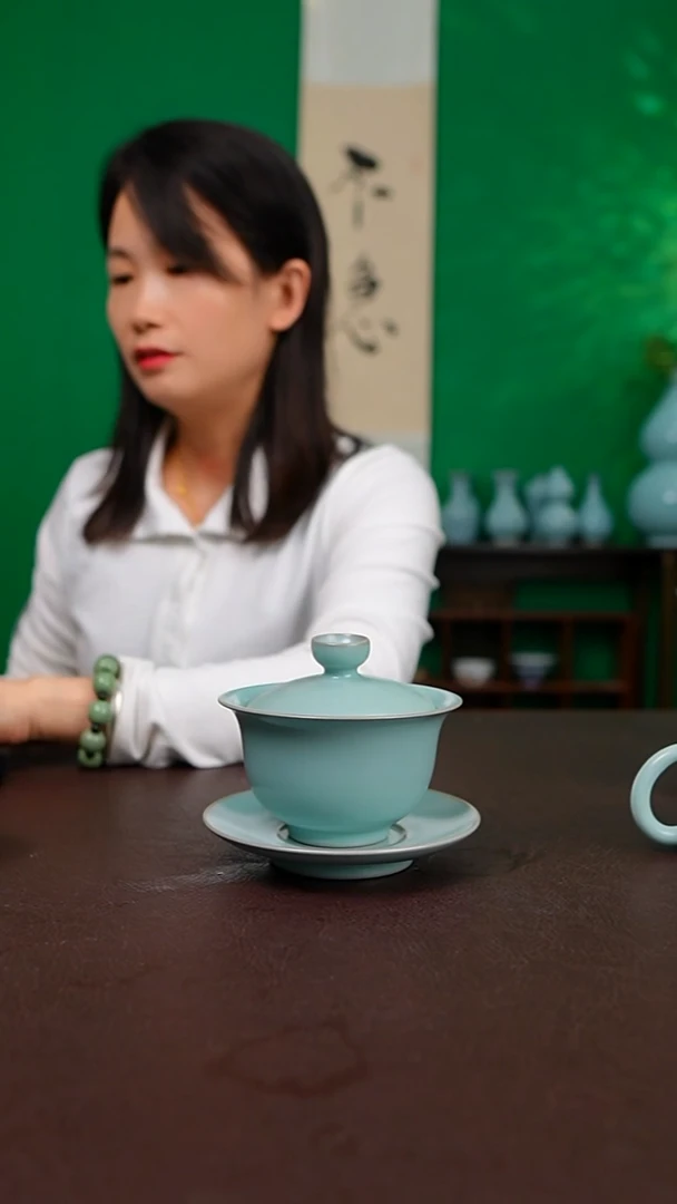 二级仿古支钉元宝盖碗不开片