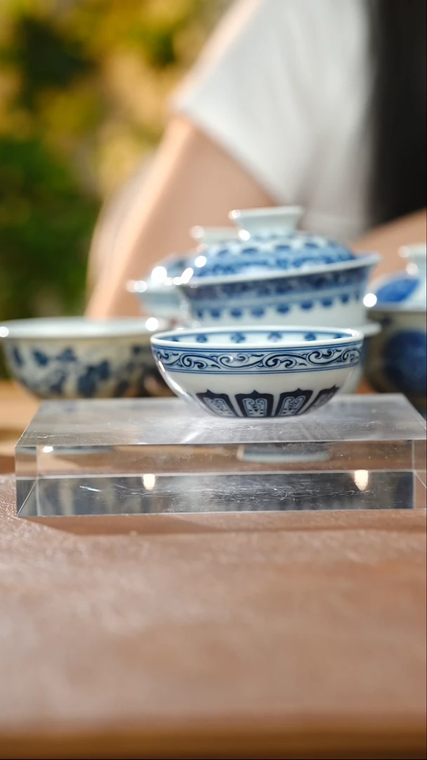 杯子仿清内绘宝象普洱杯50cc