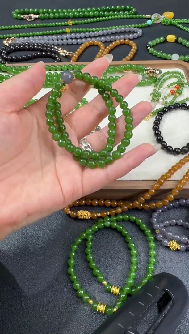 手串18K金镶嵌和田玉S0611-S101-219