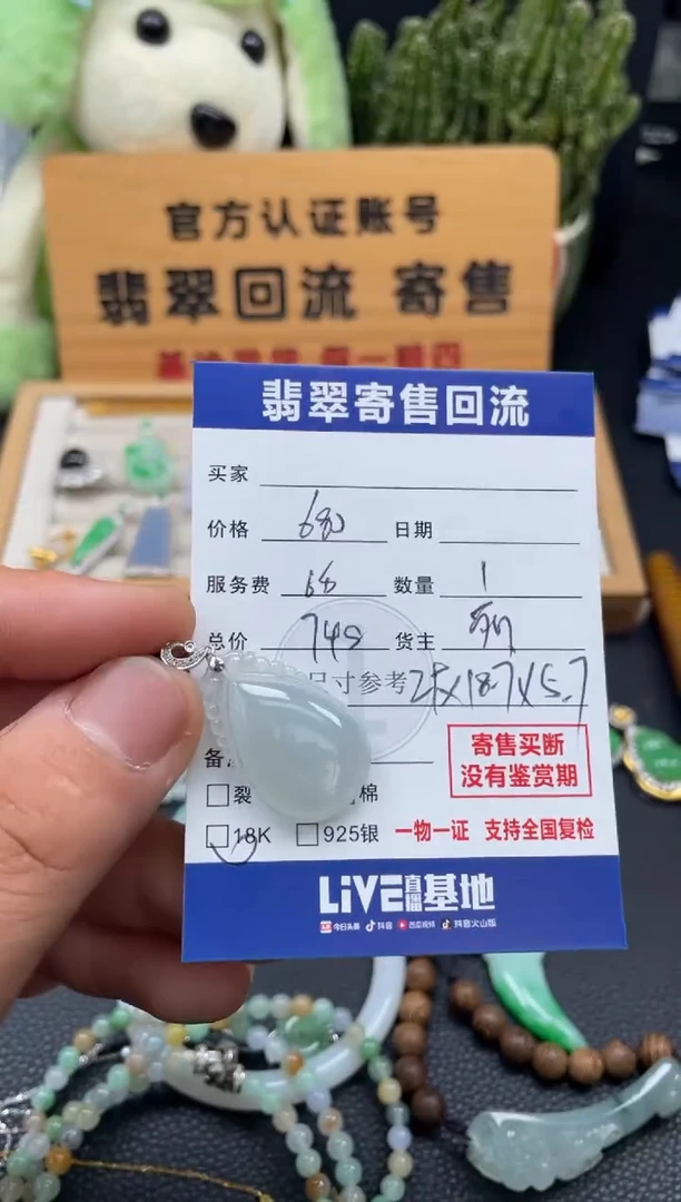 颈饰18K金镶嵌翡翠10149417