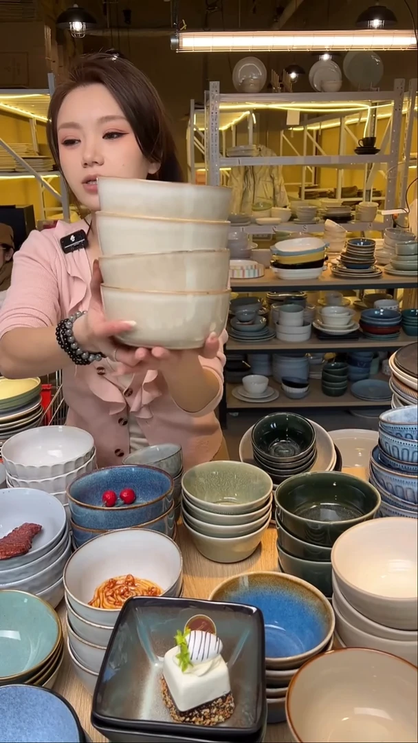 瓷186【瑕疵】外贸尾货窑变釉下彩