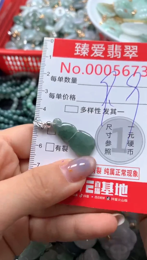 翡翠未镶嵌颈饰5673