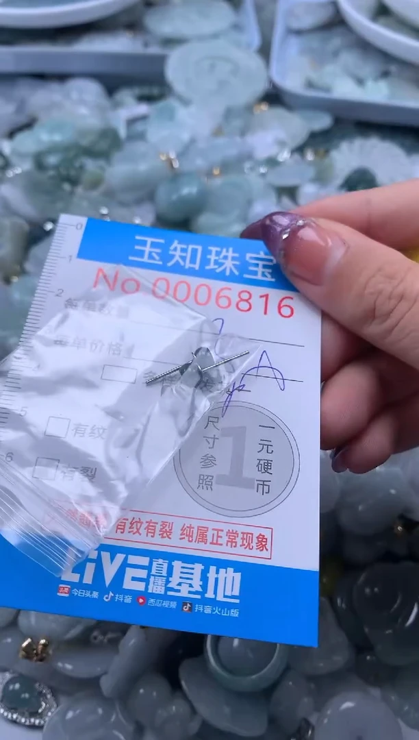 翡翠未镶嵌吊坠(不含链)6816