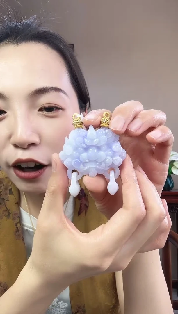 翡翠未镶嵌颈饰国风原创