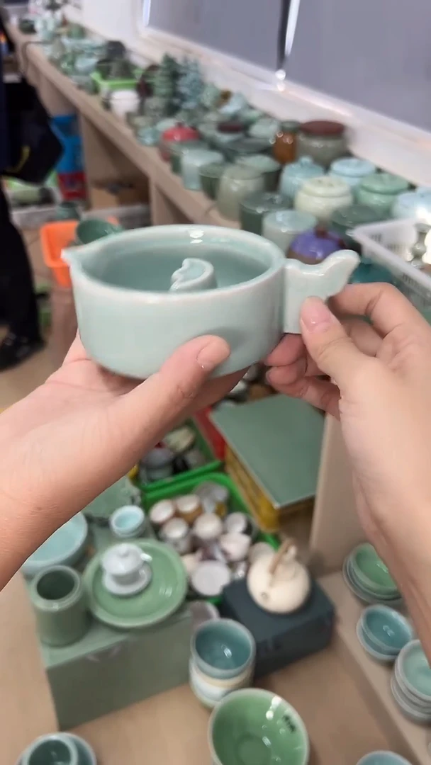 龙泉云间青瓷小米茶器