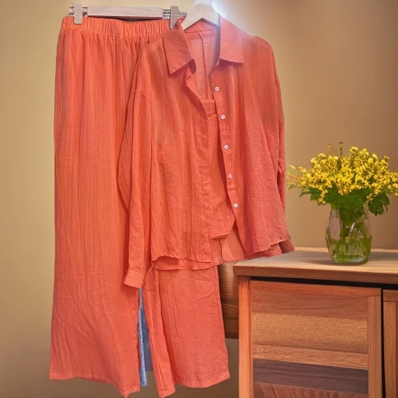 Zumrat服装2025年最新款夏季时尚百搭鲜艳舒服棉面料三件套