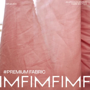 出口单 高支高密苎麻面料粉色 服装服装布料手工布料 幅宽135CM