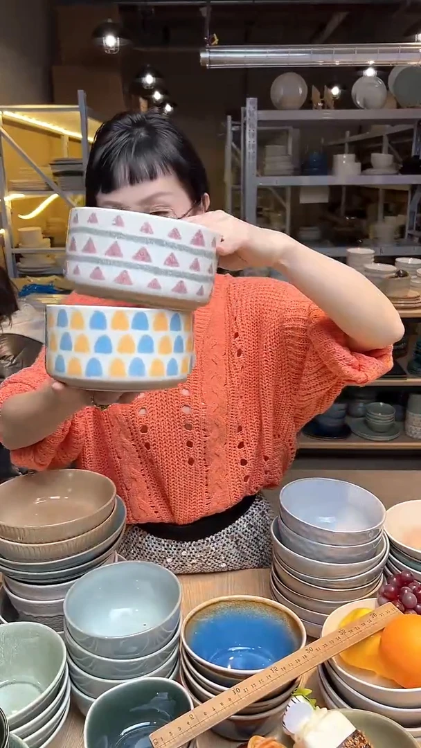 瓷168外贸尾货高温釉下彩陶瓷餐具默认微瑕