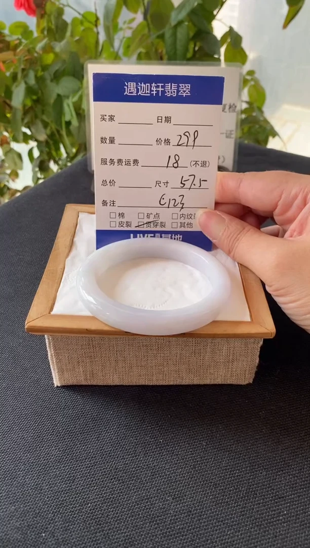 未镶嵌手镯翡翠57.8圈口 C123编码