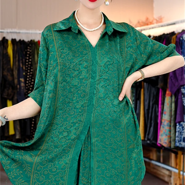 夏款上新【乐瑜】大码姐妹夏日福利宽松显瘦凉感透气大码女装-3221#