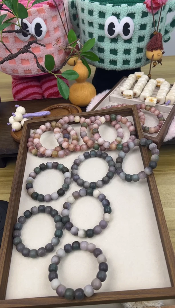 手串菩提根/象牙果卡13手工干磨桶珠手串325