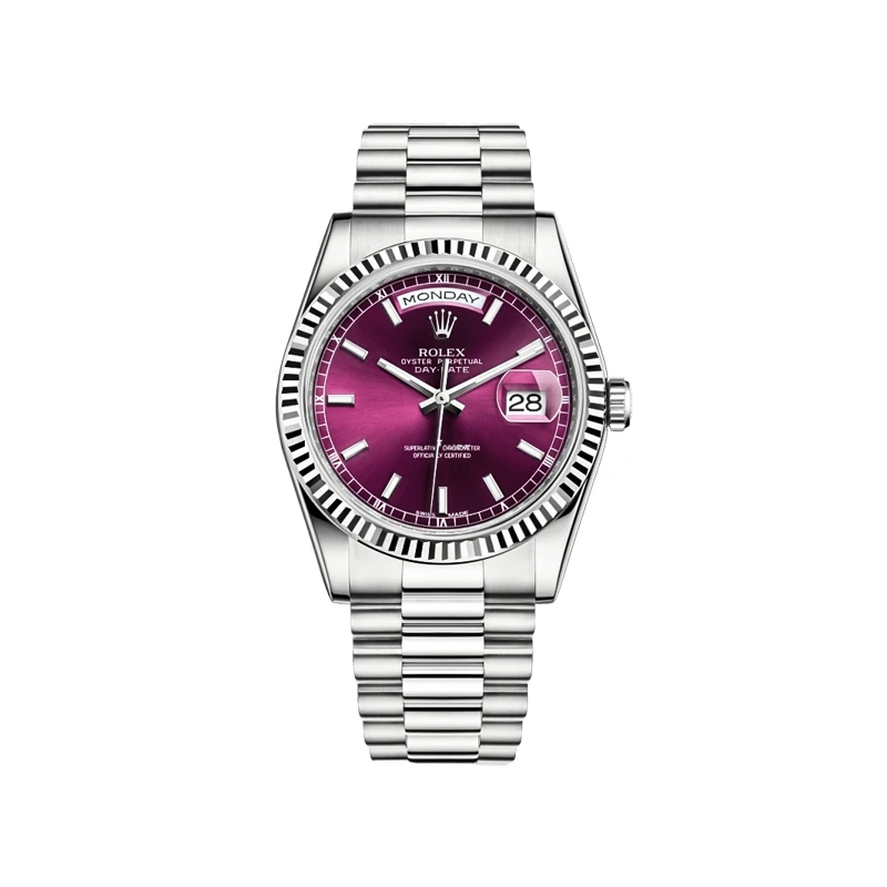 99新 Rolex/劳力士 星期日历型118239-0288机械男表36mm全套14年