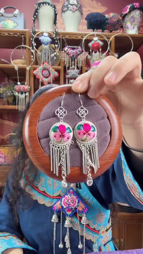 刺绣耳环18甜甜家