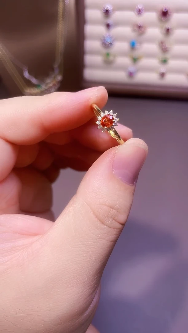 【闪购商品】蓝宝石戒指银S925镶嵌一枚