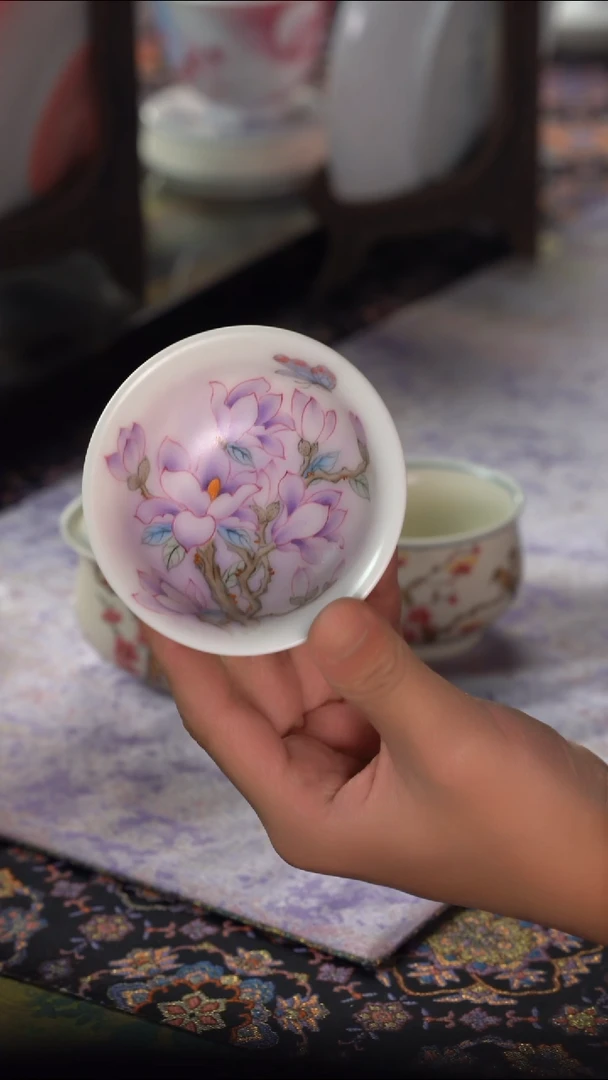 英姐好物分享@@紫玉兰普洱杯