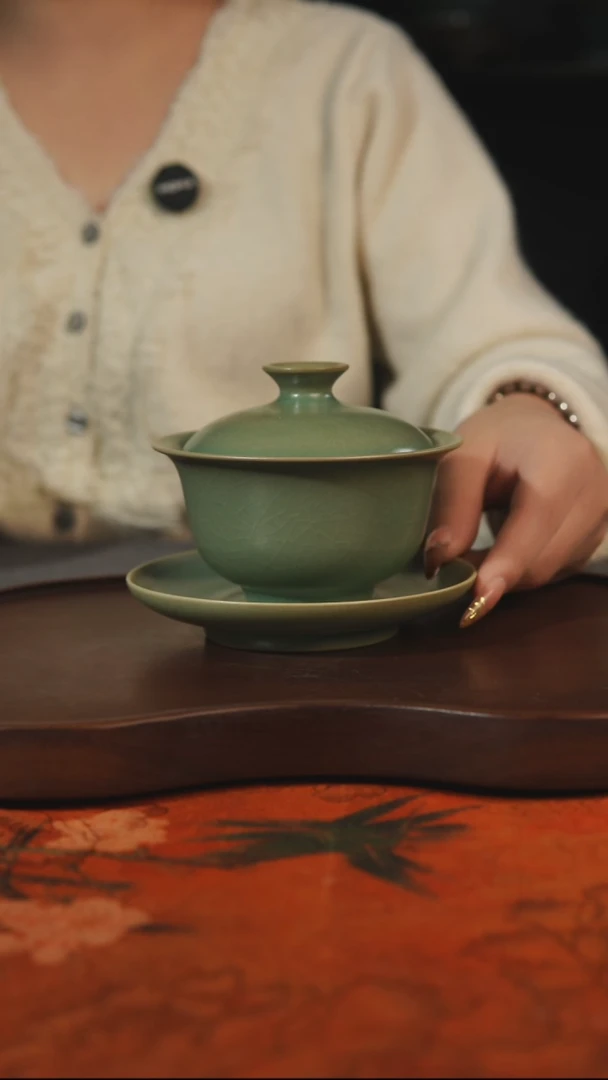 杯子瓷Y*汝州原产地原矿仿古老釉q
