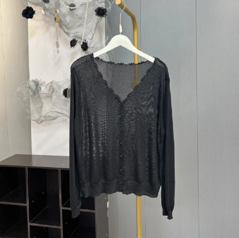 【梦极专属】Q5926 2025新款百搭薄款时尚纯色长袖针织衫