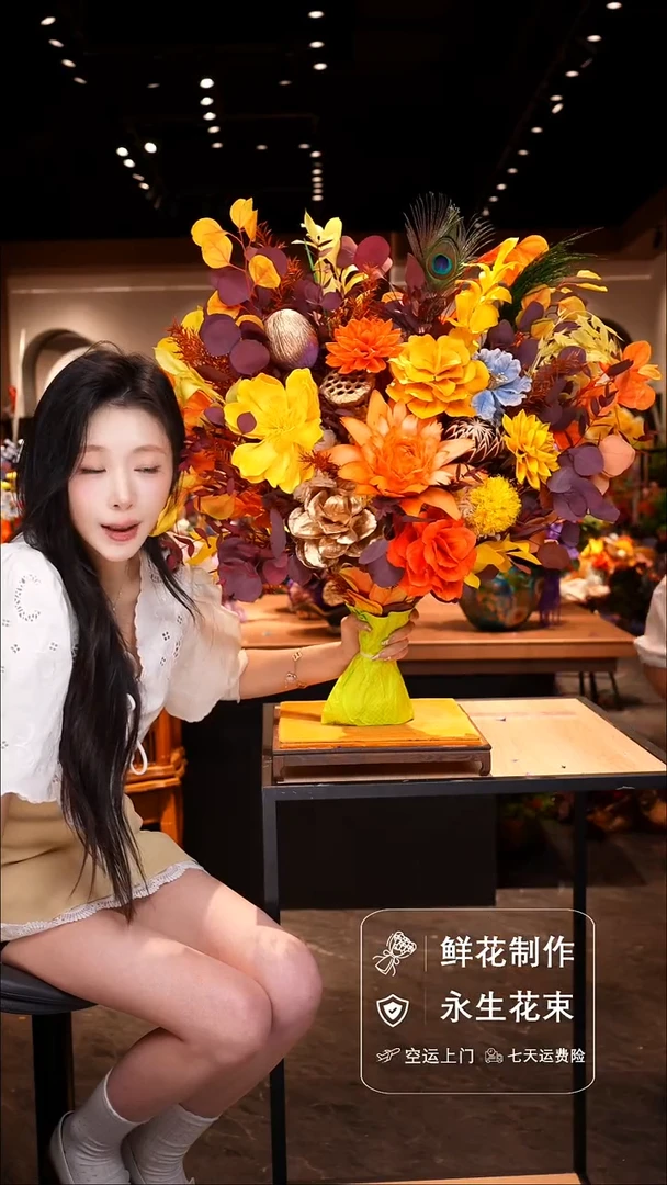 琉璃瓶手工花器花束空运包邮送货上门-以图片为准