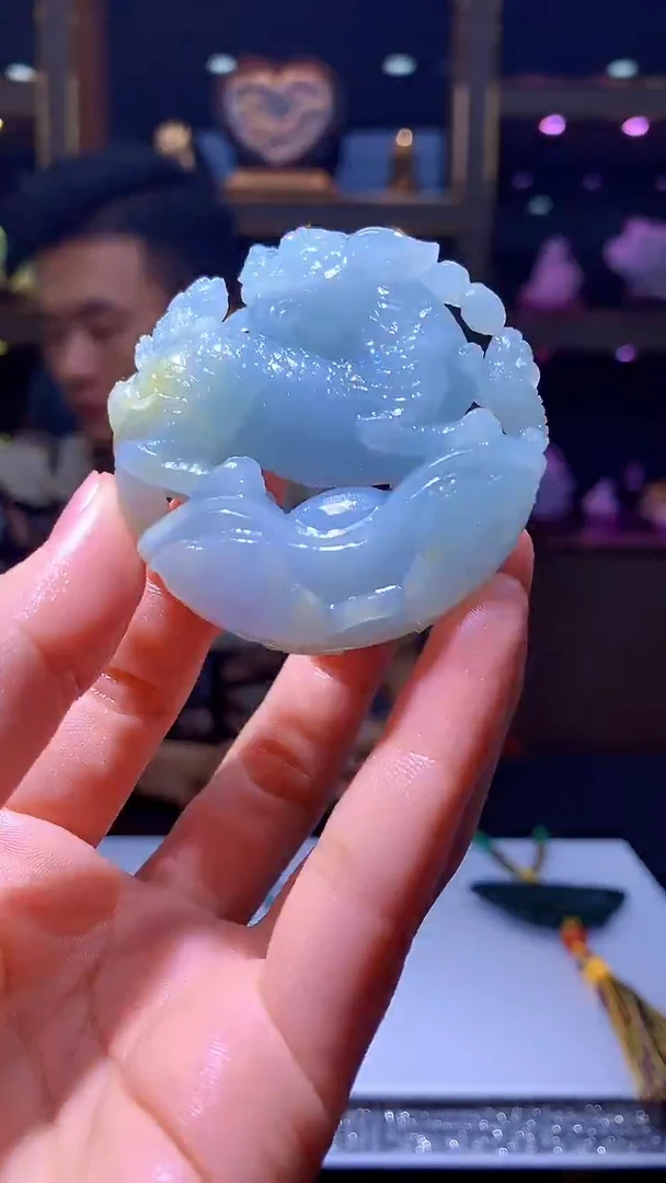 未镶嵌定制翡翠8002hm-毛货挂件(赠珠链)27