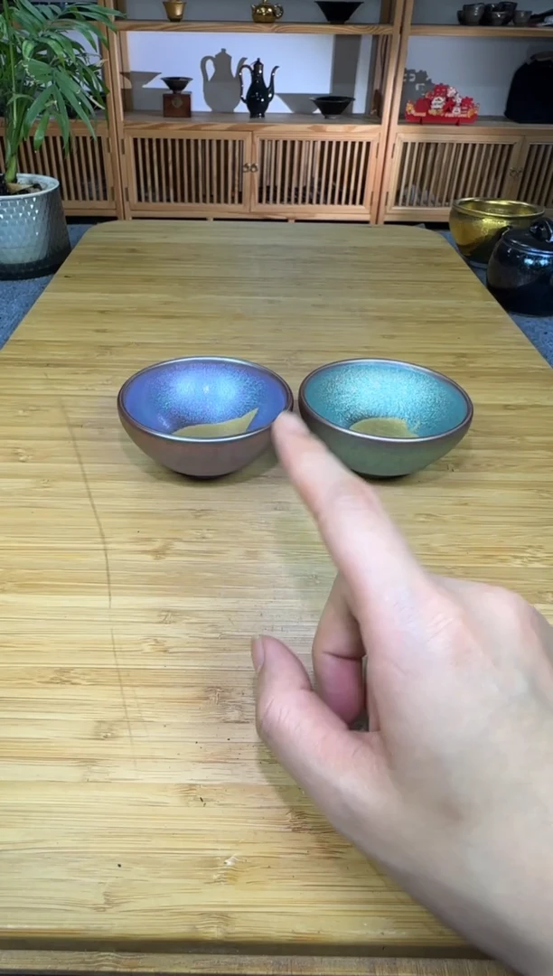 茶盏茶盏888888888888木叶粉蓝对杯