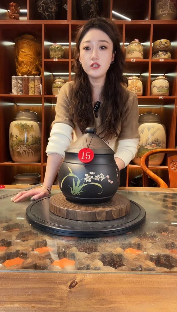 罐云南建水紫陶茶罐@15