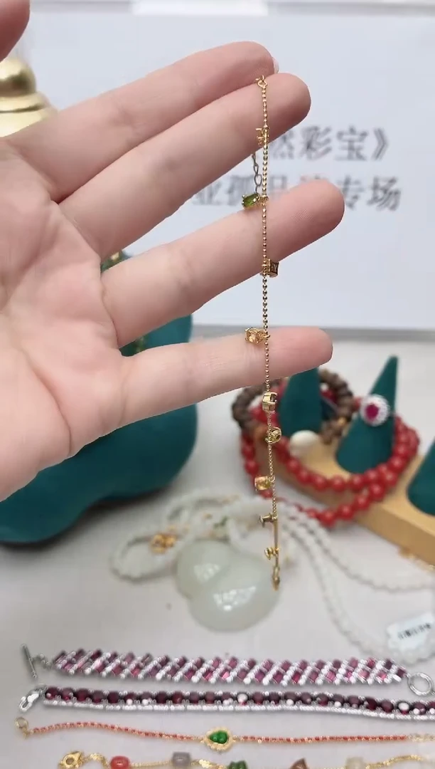 银S925镶嵌手链水晶035BJ0103多宝产品一个（多样性）