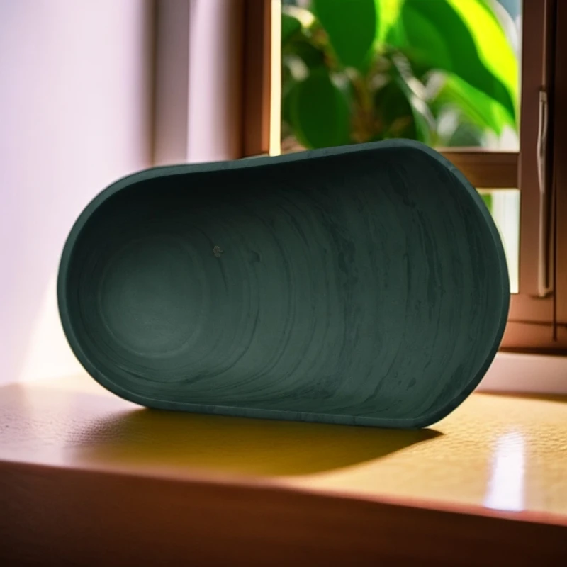 水泉湾老坑洮砚簸箕砚书法画画适用尺寸14.8x9.7x3.4cm