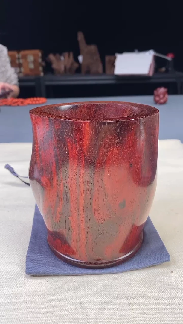 檀香紫檀（小叶紫檀）把件印度小叶紫檀 笔筒