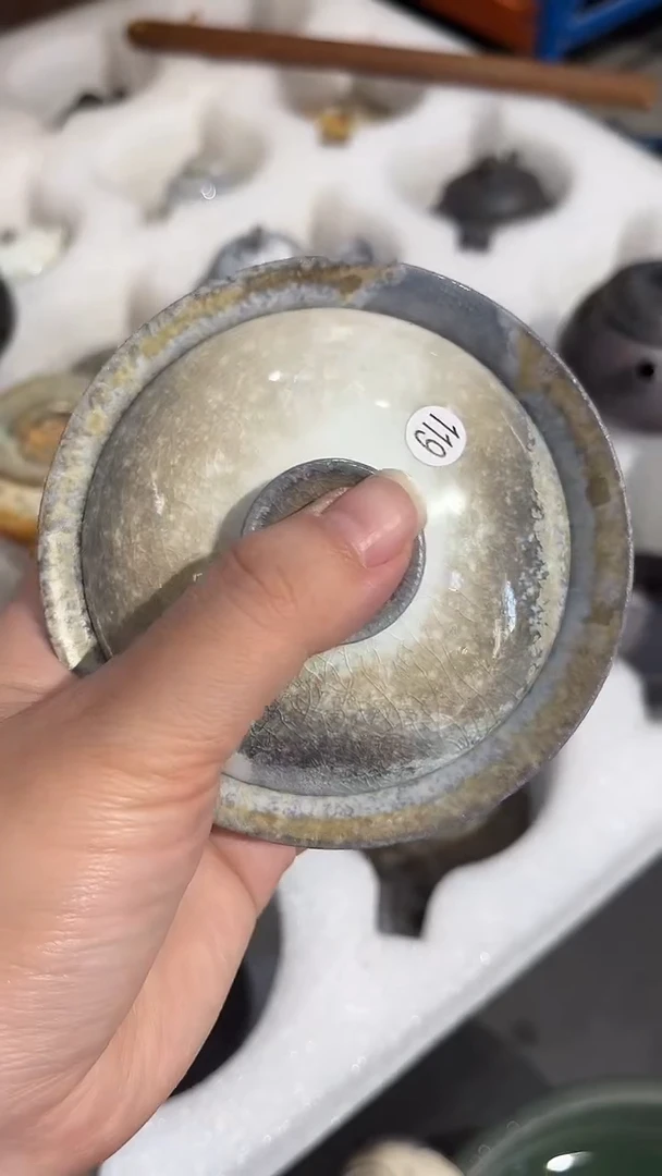 盖碗119号容量100-110ML高白泥