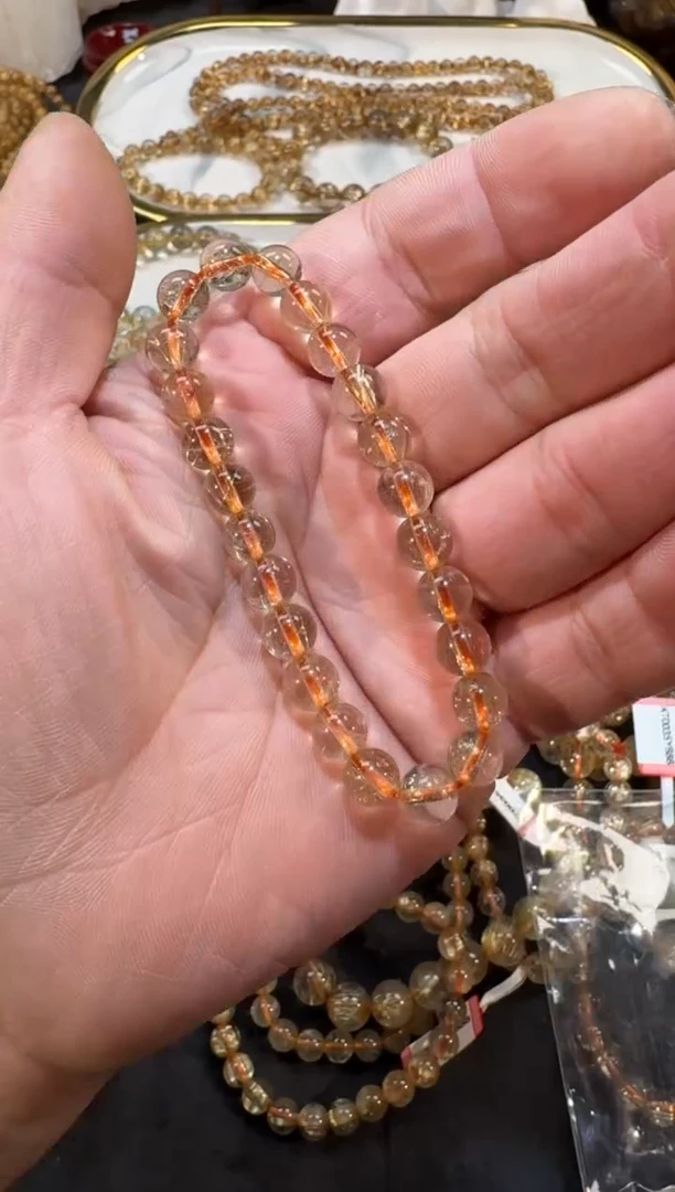 未镶嵌手串发晶SJ-543金发晶