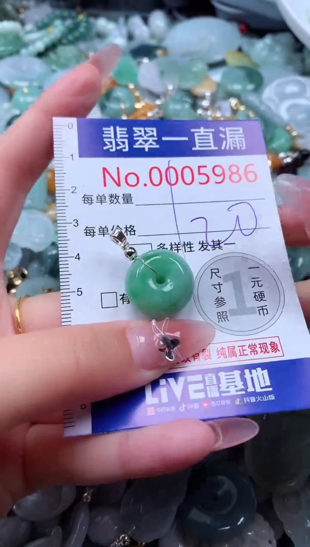 翡翠未镶嵌吊坠(不含链)5986